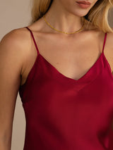 [Wine] SilkSilky-AU Sleeveless V Neck Camisole 004