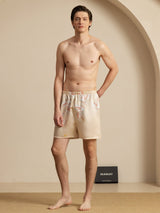 [Champagne] SilkSilky-AU 19Momme Mens Sleep Bottoms 006