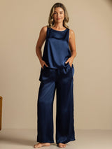 [Dark Blue] SilkSilky-AU Sleeveless Scoop Neck Camisole 008