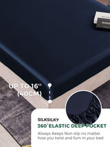 [Dark Blue] SilkSilky-AU 19Momme Bedding Set 004