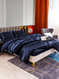 SilkSilky AU 22Momme Pure Silk Bedding Set DarkBlue 003