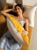 [Gold+LightBeige] SilkSilky-AU 19Momme Pure Silk Pillowcase 003