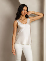 [Light Gray] SilkSilky-AU Sleeveless V Neck Camisole 007