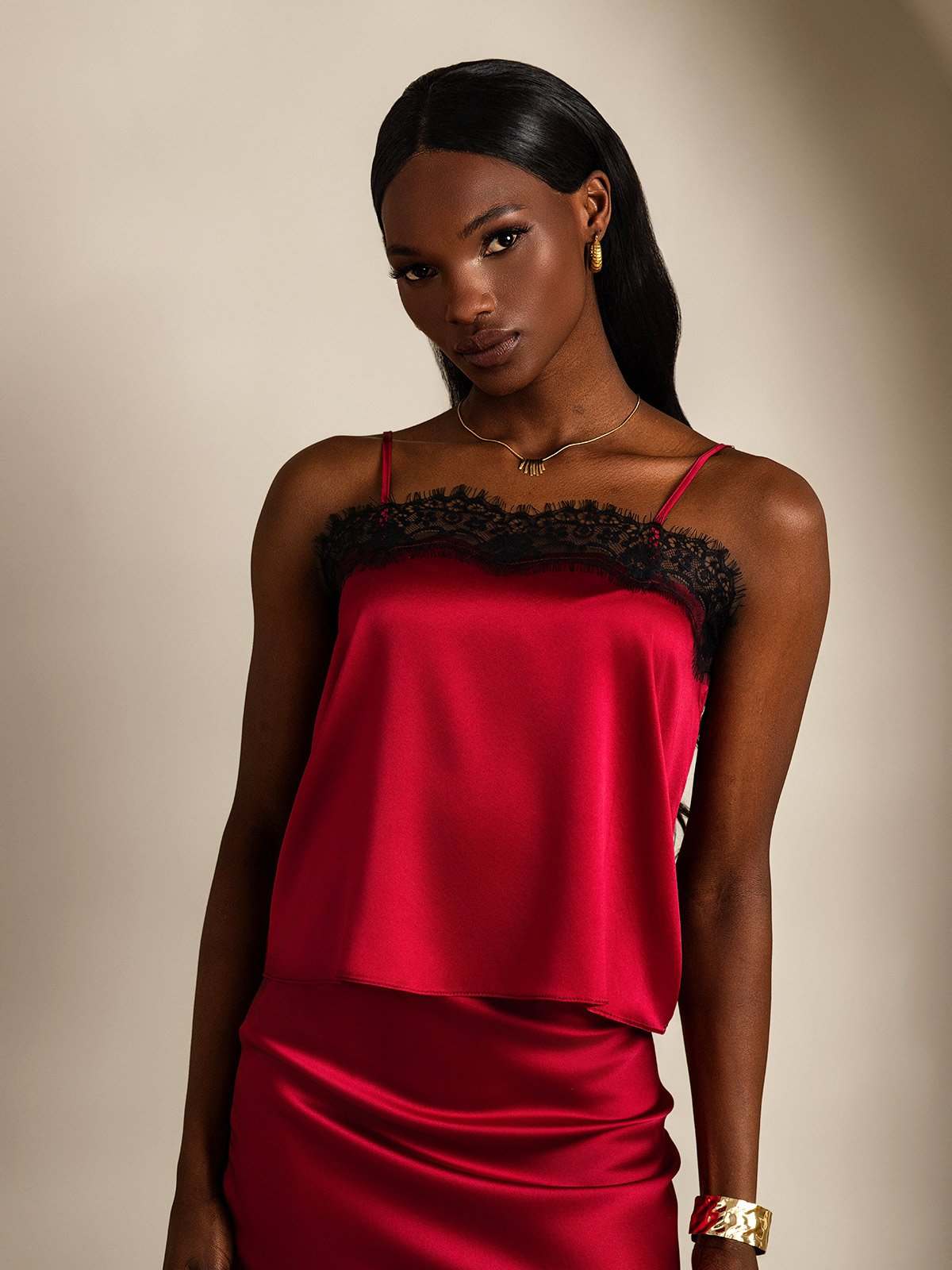SilkSilky-AU 19Momme Silk Camisoles Wine 001