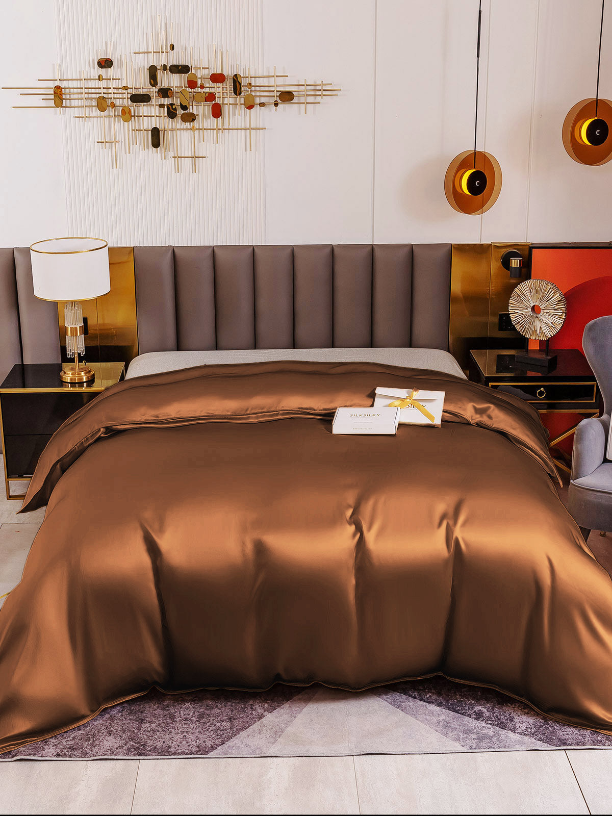 [Coffee] SilkSilky-AU 19Momme Duvet Covers 002