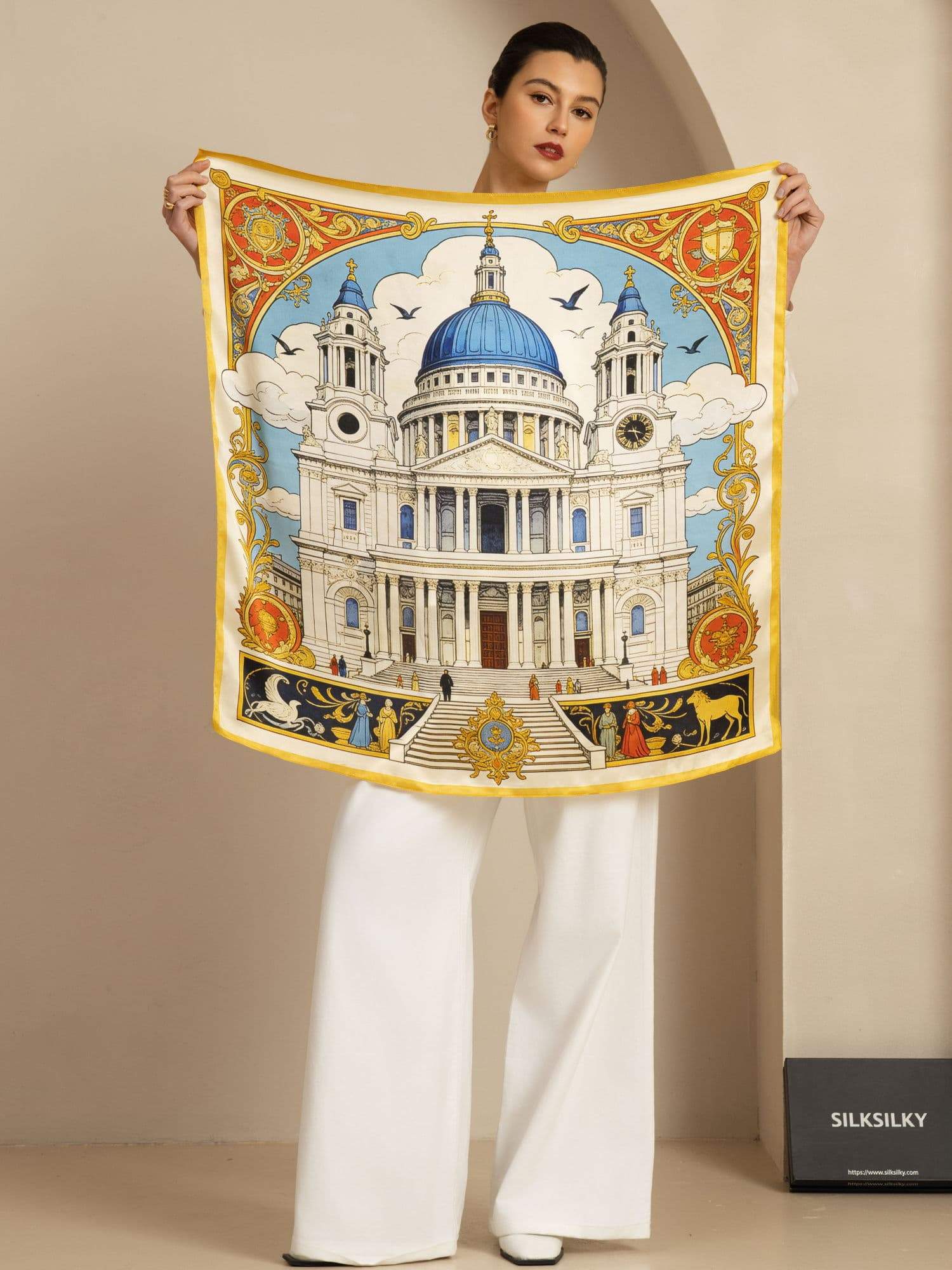 [P107] SilkSilky-AU Pure Silk Scarf 002