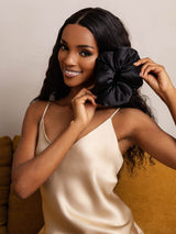 [Black] SilkSilky-AU Scrunchie 002