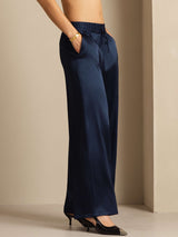 [DarkBlue] SilkSilky-AU 19Momme Silk Womens Pants 005