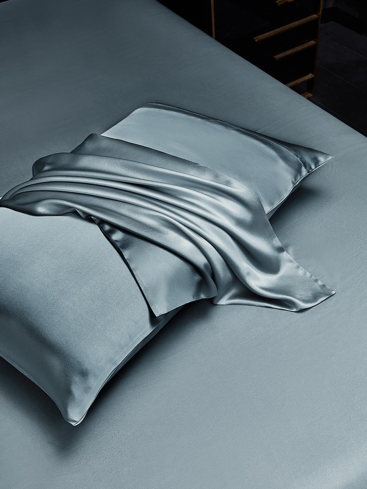 [Grayish Blue] SilkSilky-AU 22Momme Pure Silk Pillowcase 003