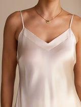 [Beige] SilkSilky-AU Sleeveless V Neck Camisole 004