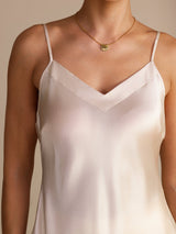 [Beige] SilkSilky-AU Sleeveless V Neck Camisole 004