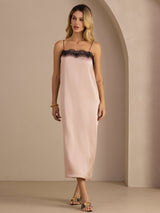 [Tuscany] SilkSilky-AU Spaghetti Strap Square Neck Dress 006