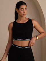 [Black] SilkSilky-AU Sleeveless Crew Neck Women's Outfit Sets 004