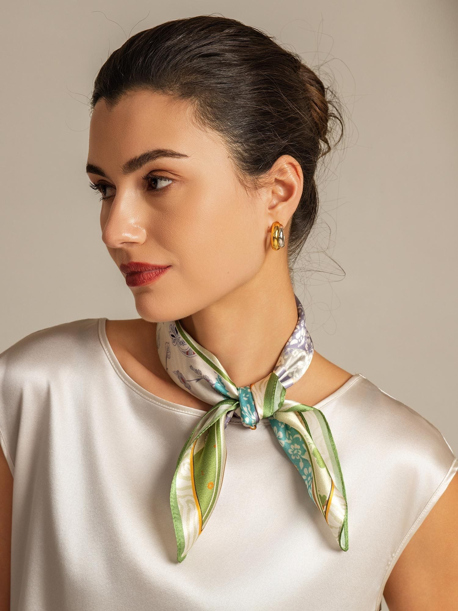 [P100] SilkSilky-AU Pure Silk Scarf 002,