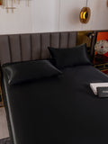 SilkSilky AU 19Momme Pure Silk Bedding Set Black 003