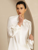 [White] SilkSilky-AU Scarf 001
