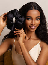 [Black] SilkSilky-AU Scrunchie 001