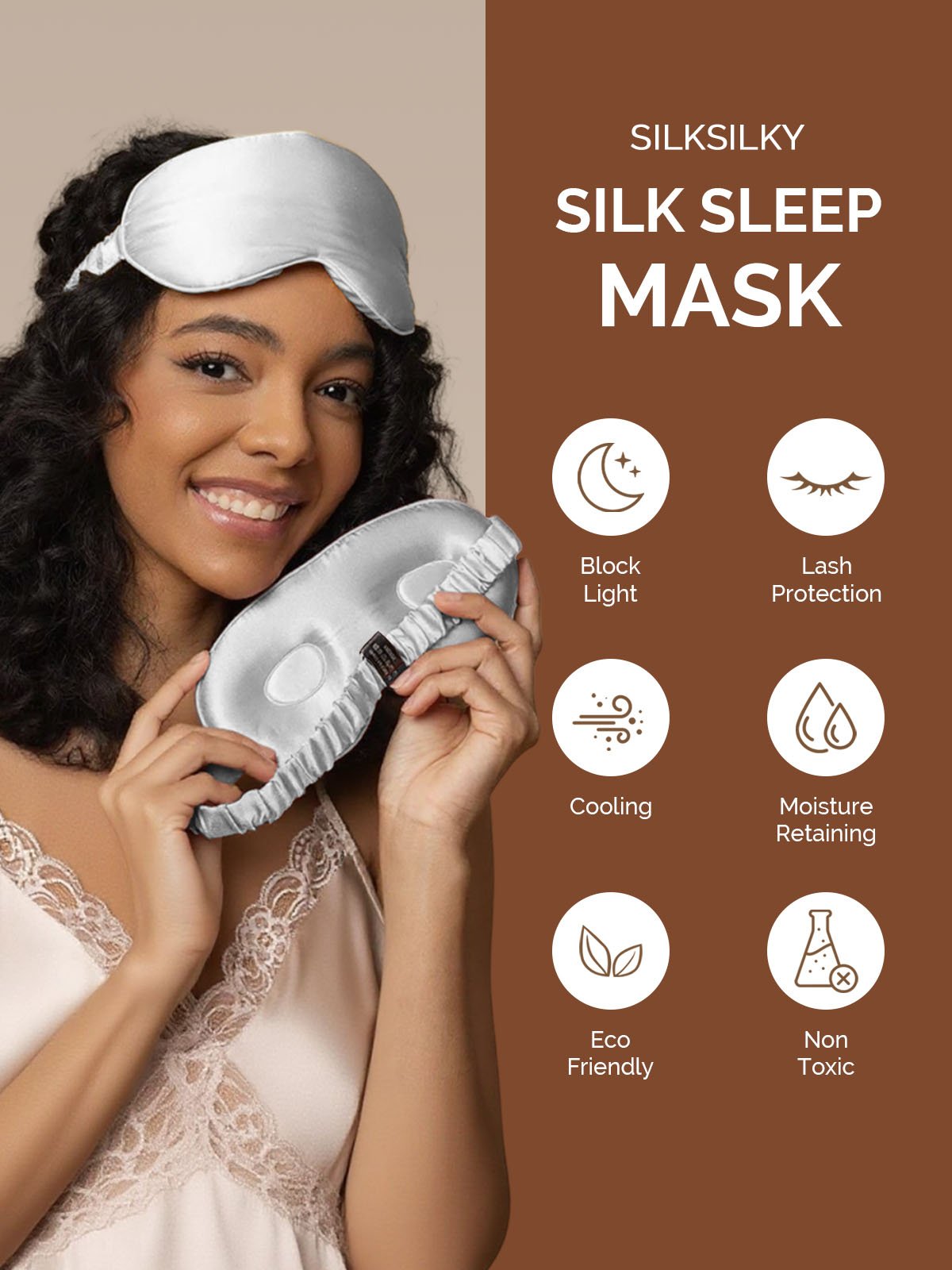 [Silver] SilkSilky-AU 22Momme Pure Silk Eye Mask 003