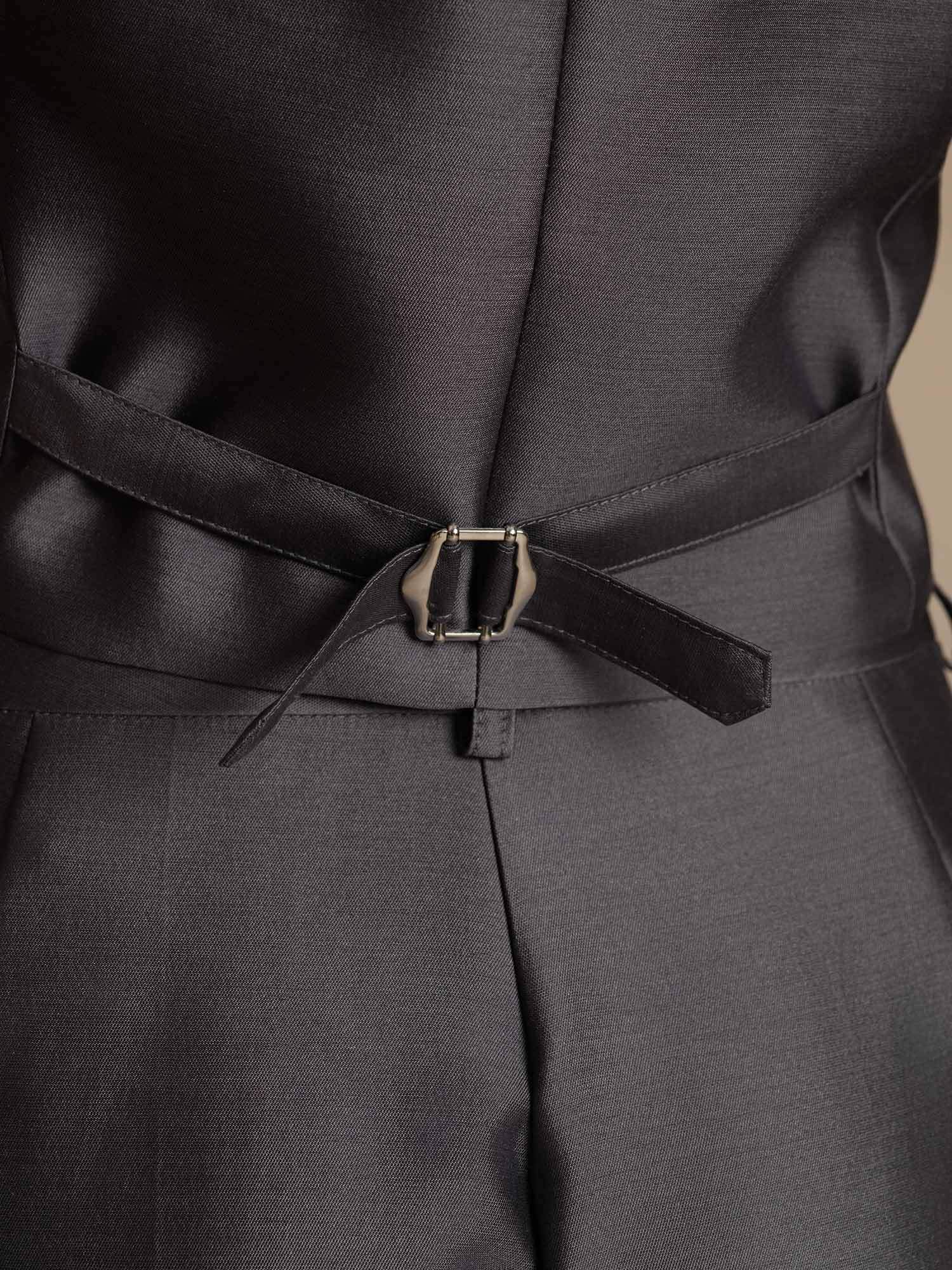 [Gray] SilkSilky-AU 32Momme Wool V Neck Women's Vest 005,