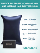 [Dark Blue] SilkSilky-AU 19Momme Pure Silk Pillowcase 002