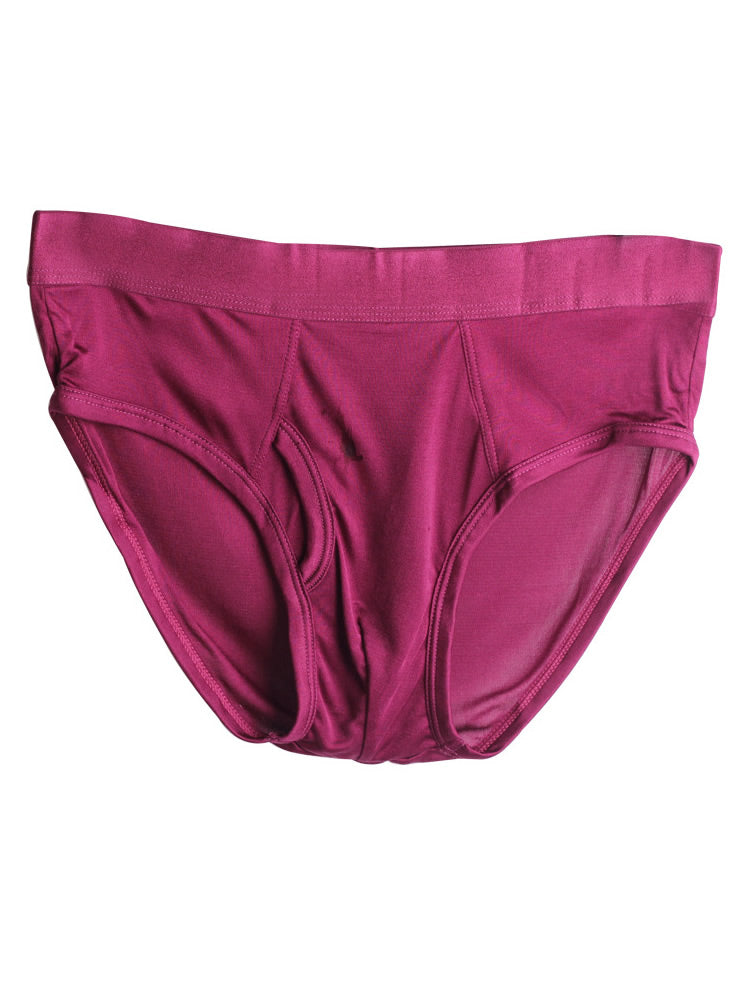 SilkSilky AU Silk Knitted Mens Underwear DarkRed 005