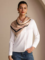 [Beige Square] SilkSilky-AU Scarf 002
