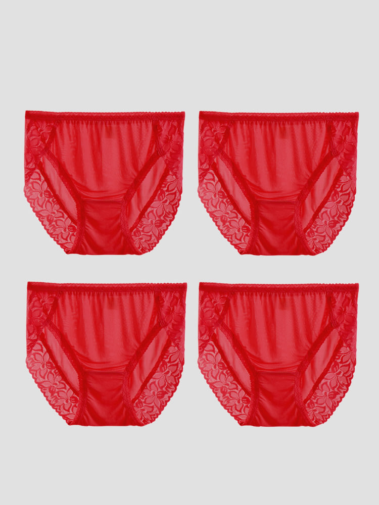 SilkSilky-AU Silk Knitted Panty Red 005