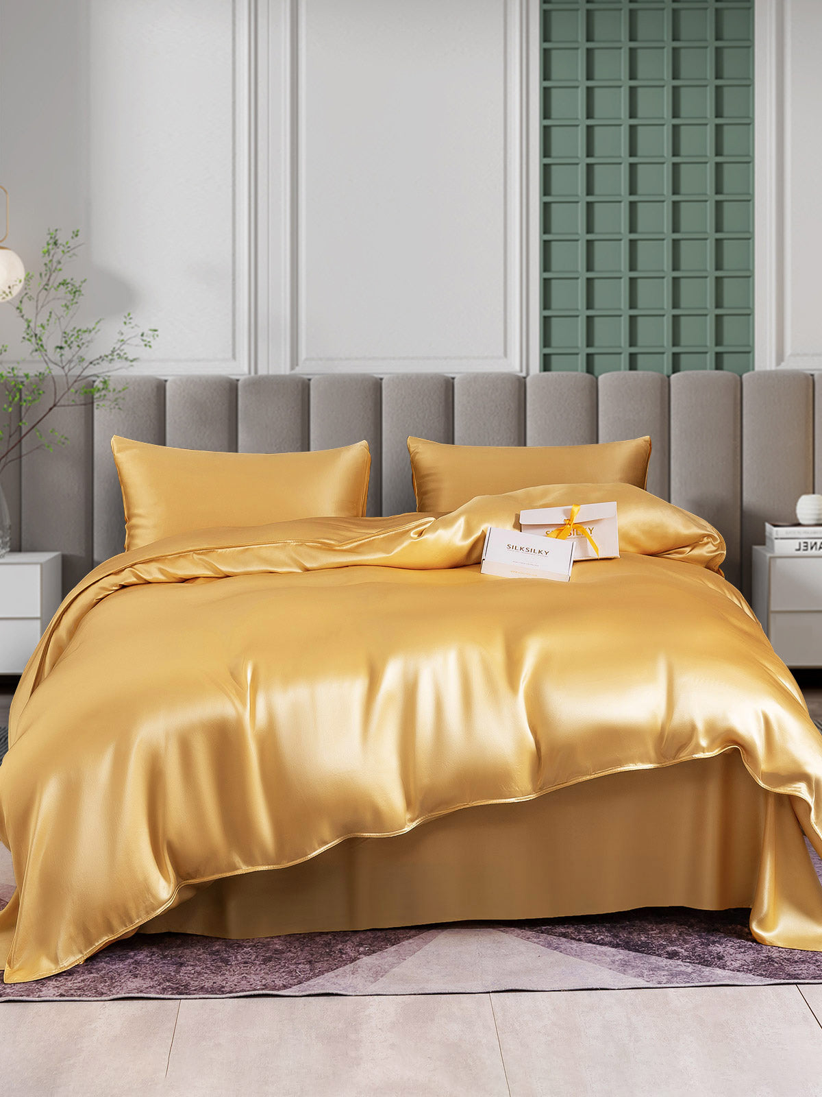 SilkSilky AU 25Momme Pure Silk Bedding Set Champagne 002