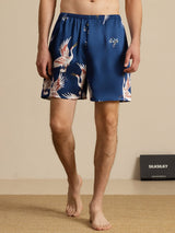 [Dark Blue] SilkSilky-AU Men's Sleep Shorts 003