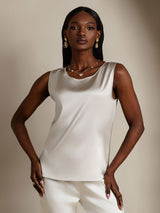 [Light Gray] SilkSilky-AU Sleeveless Round Neck Camisole 001