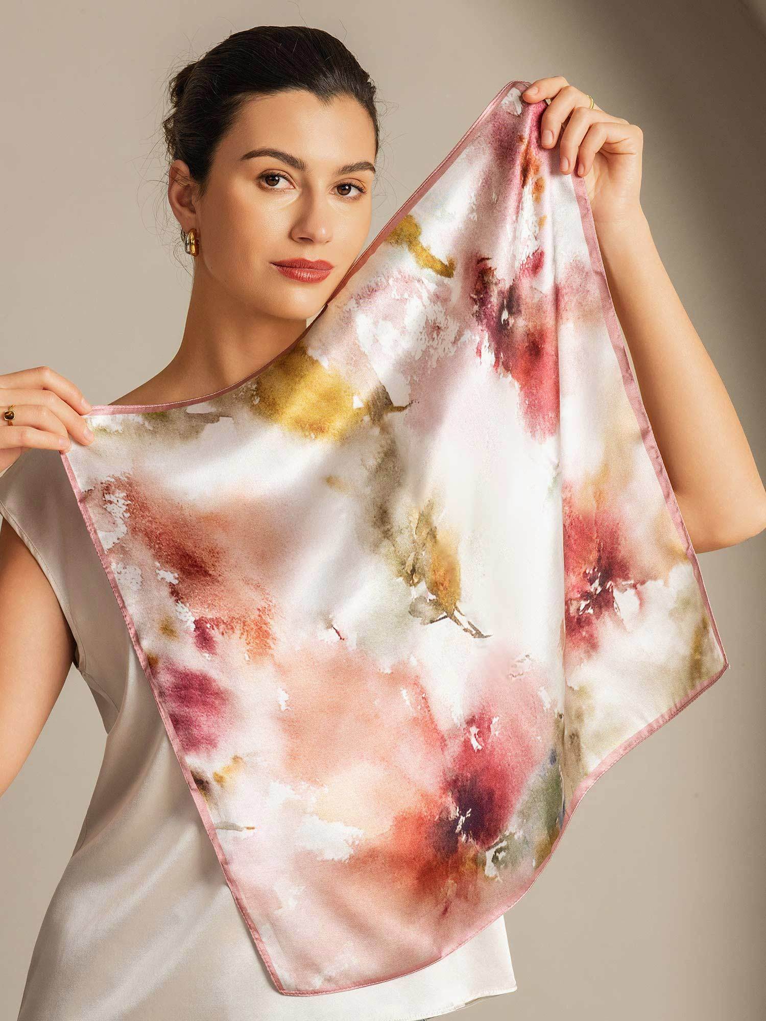 [P101] SilkSilky-AU Pure Silk Scarf 003,