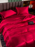 SilkSilky AU 25Momme Pure Silk Bedding Set Wine 002