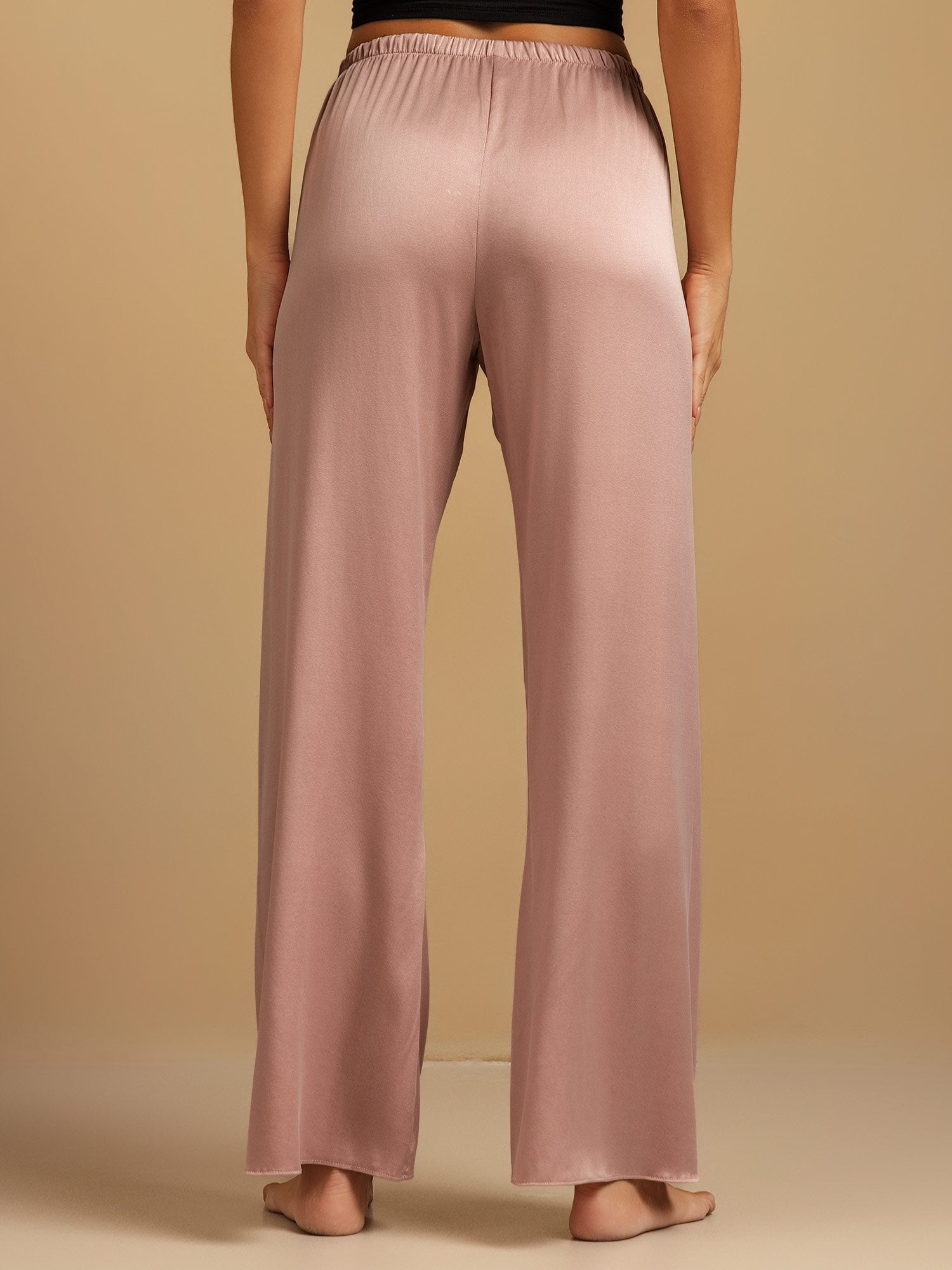 [Peach Skin] SilkSilky-AU 19Momme Machine-Washable Silk Womens Sleep Bottoms 002