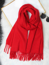 [Red] SilkSilky-AU Wool Scarf 004