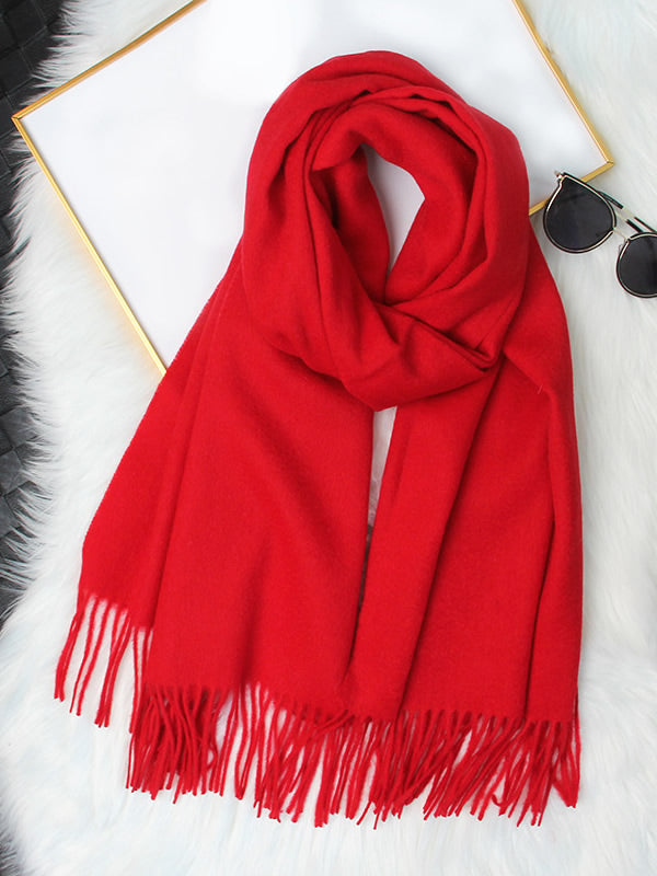 [Red] SilkSilky-AU Wool Scarf 004