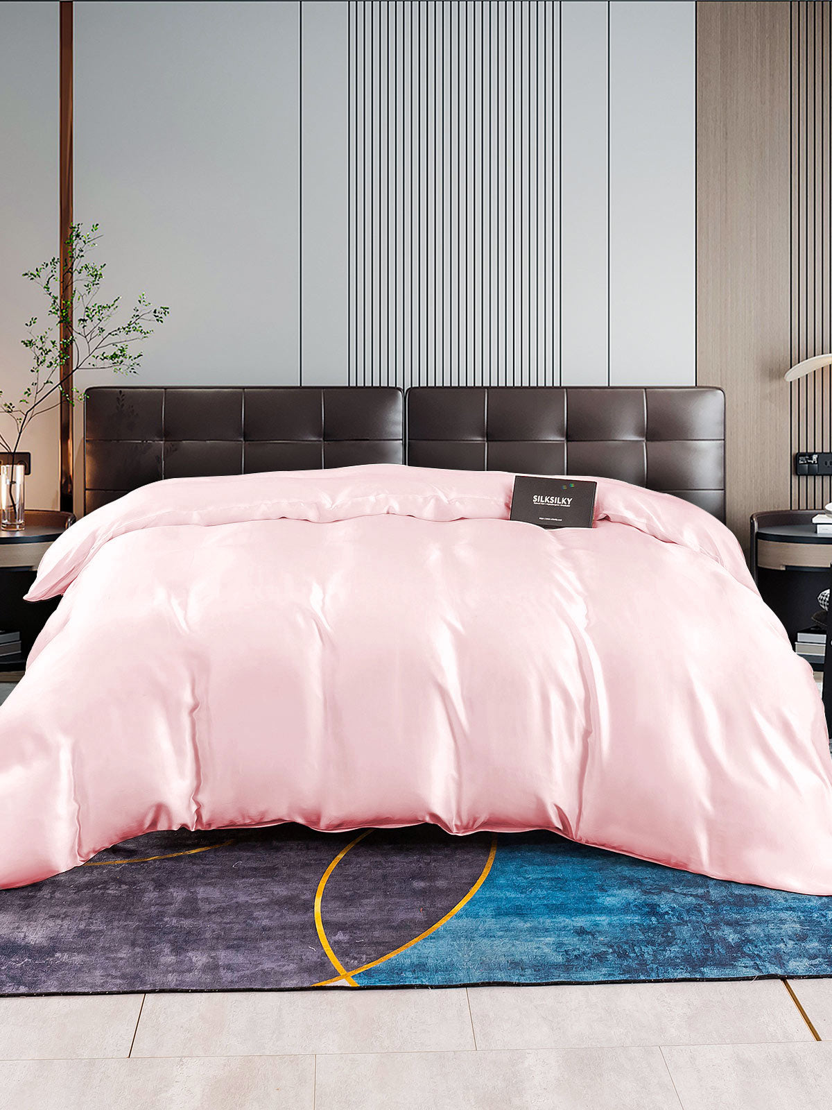 SilkSilky AU 22Momme Pure Silk Duvet Cover Pink 001