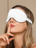 SilkSilky-AU 19Momme Pure Silk Eye Mask White 001