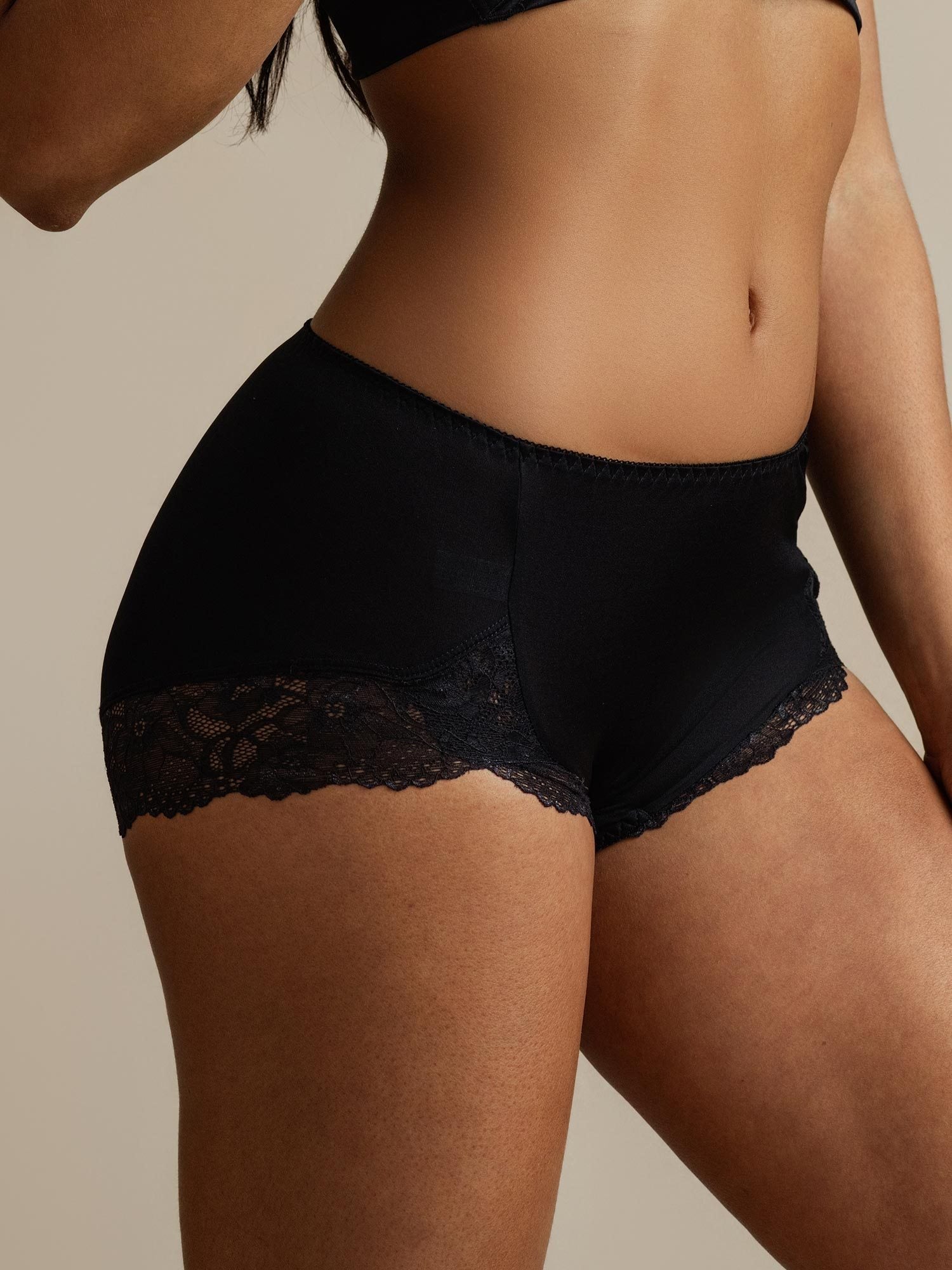 [Black] SilkSilky-AU Pure Silk Panty 007,