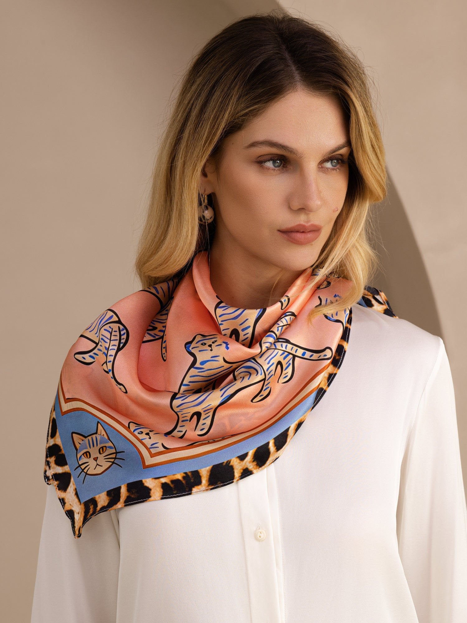 [Pink Cat] SilkSilky-AU Scarf 002