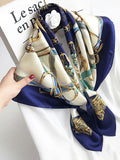 SilkSilky AU Pure Silk Scarf DarkBlue 003