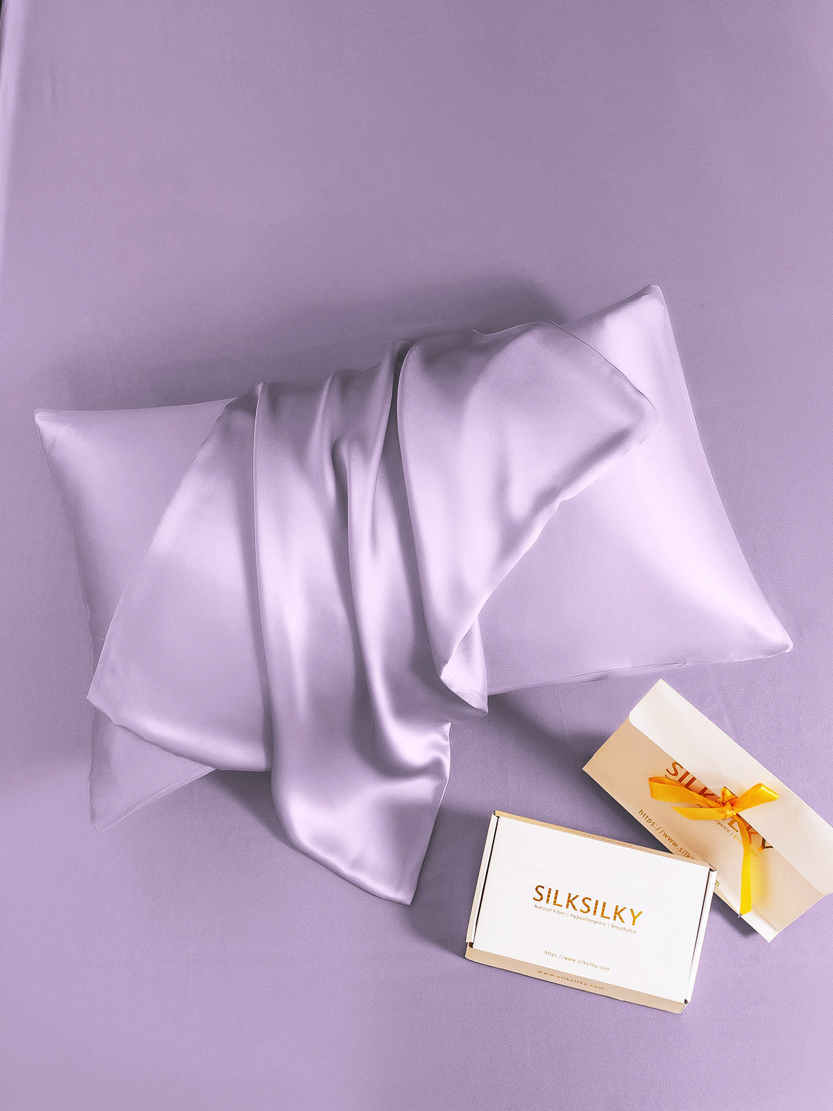 SilkSilky-AU 19Momme Pure Silk Pillowcase Lavender 005