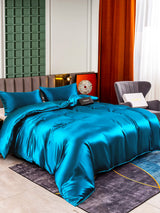 [Teal] SilkSilky-AU 25Momme Bedding Set 001