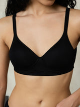 [Black] SilkSilky-AU Silk Jersey Bra 005