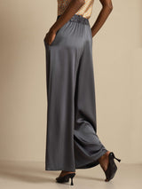 [DarkGray] SilkSilky-AU 19Momme Silk Womens Pants 002