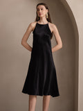 SilkSilky AU 19Momme Silk Sleeveless Dress Black 005