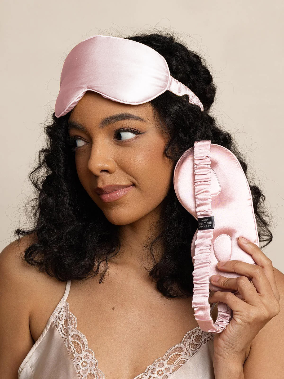 [Pink] SilkSilky-AU Pure Silk Eye Mask 004