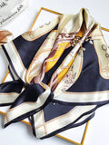 SilkSilky AU Pure Silk Scarf Black 003