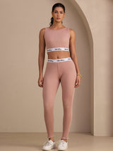 [Pink] SilkSilky-AU Sleeveless Crew Neck Women's Outfit Sets 005