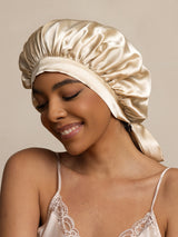[Beige] SilkSilky-AU Sleep Cap 001