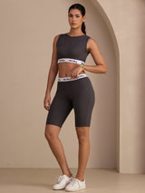 [Gray] SilkSilky-AU Sleeveless Crew Neck Women's Outfit Sets 005